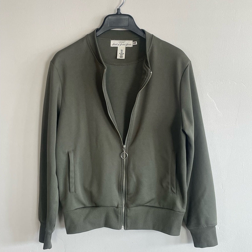 Green Bomber Jacket - Men - Small